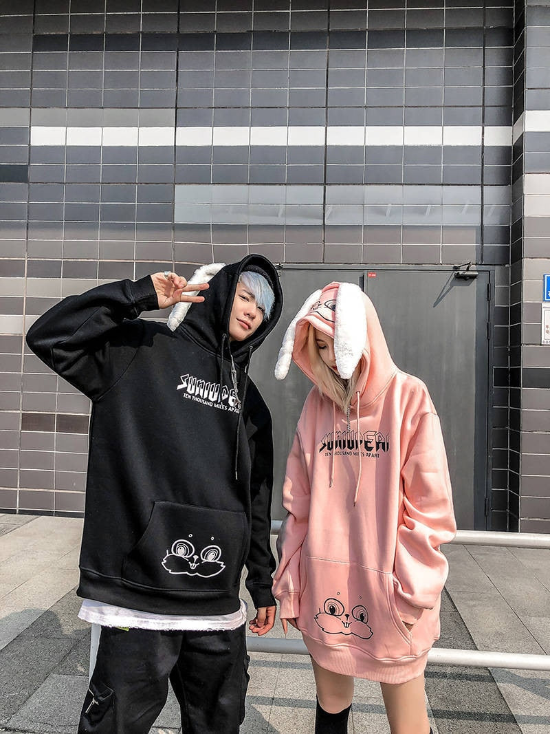 Kawaii Bunny Couple Hoodie