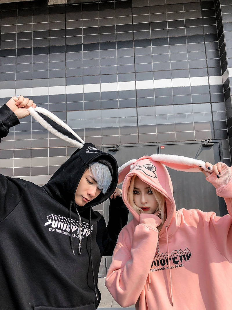 Kawaii Bunny Couple Hoodie