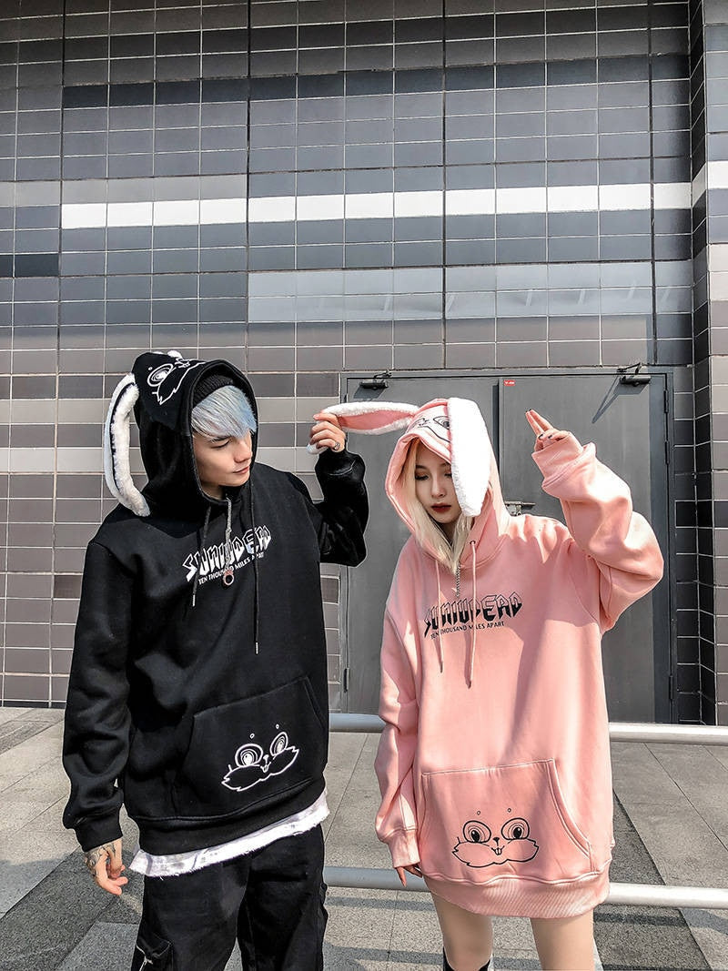 Kawaii Bunny Couple Hoodie