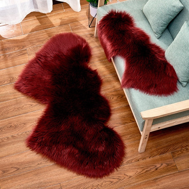 Heart Faux Fur Fluffy Carpet Rugs