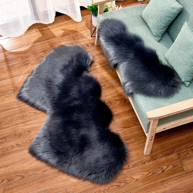 Heart Faux Fur Fluffy Carpet Rugs