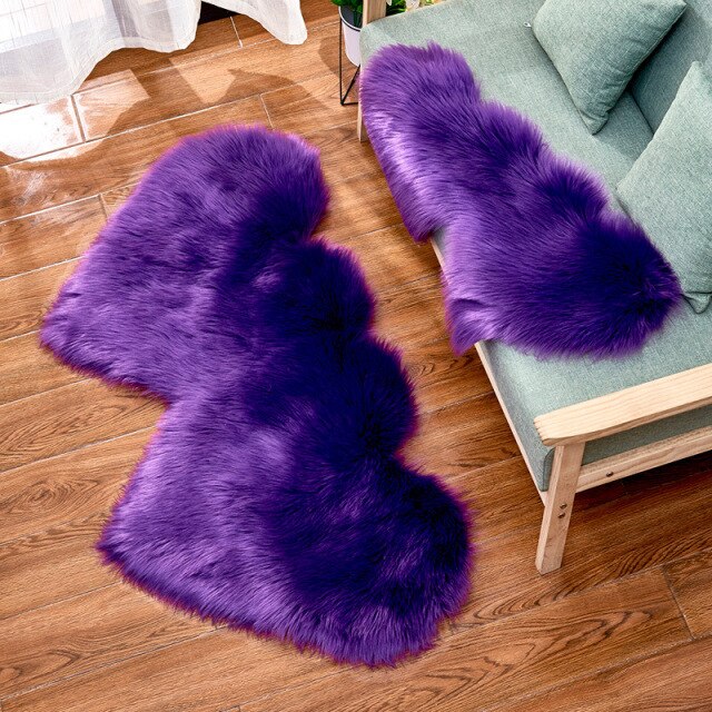 Heart Faux Fur Fluffy Carpet Rugs