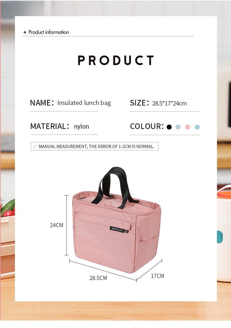 Multicolor Cooler Thermal Lunch Bag