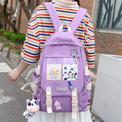 Kawaii Cow Toy Girls Harajuku Backpack