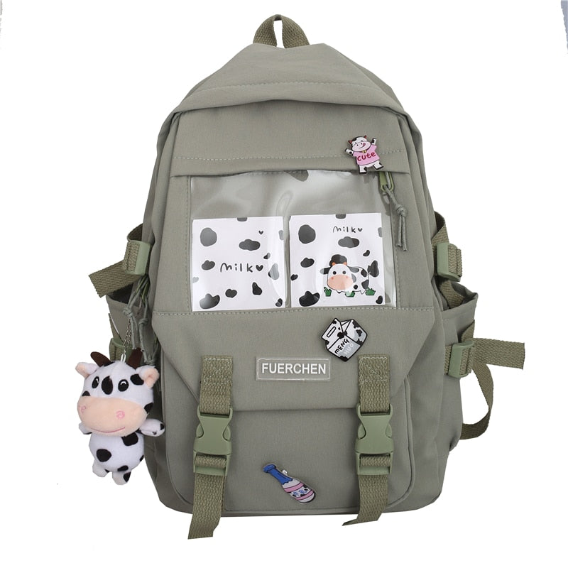 Kawaii Cow Toy Girls Harajuku Backpack