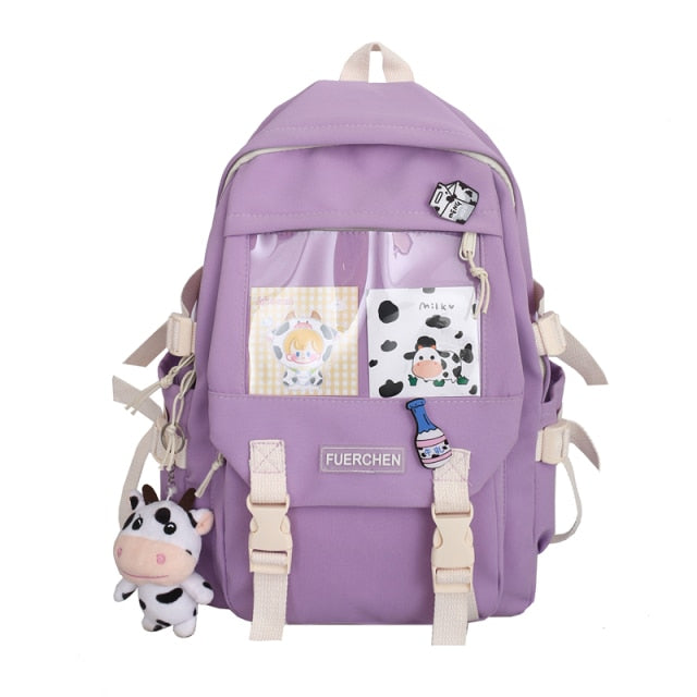 Kawaii Cow Toy Girls Harajuku Backpack