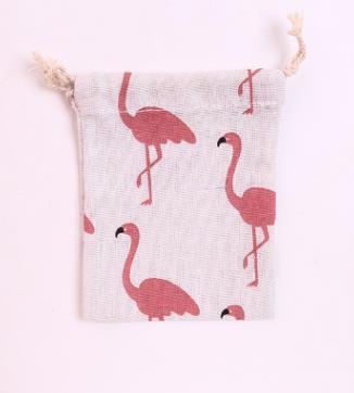 Kawaii Flamingo Erdbeer-Aufbewahrungstasche