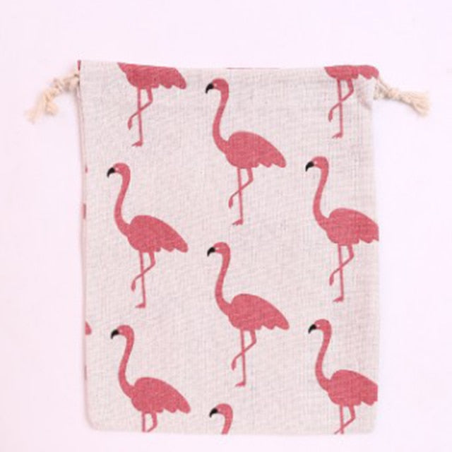 Kawaii Flamingo Erdbeer-Aufbewahrungstasche