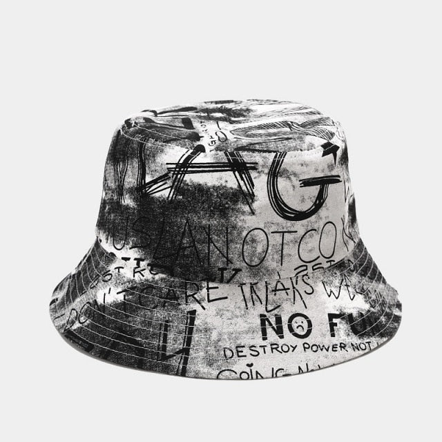 Vintage Graffiti Bucket Fisherman Hat