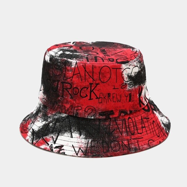 Vintage Graffiti Bucket Fisherman Hat