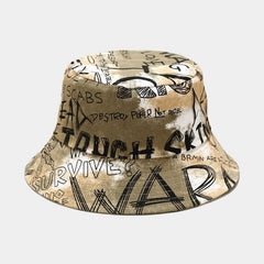 Vintage Graffiti Bucket Fisherman Hat