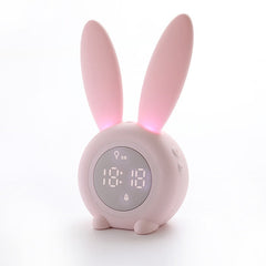 Cute Rabbit Timer Night Light Silicone Clock