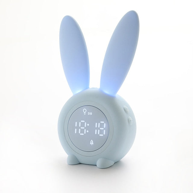 Cute Rabbit Timer Night Light Silicone Clock