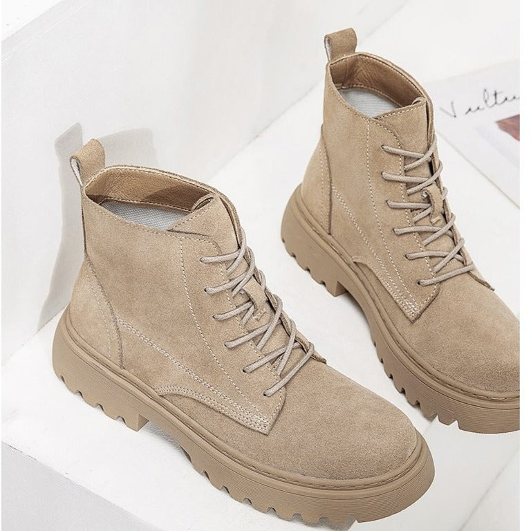 Women Suede Leather Ankle Boots