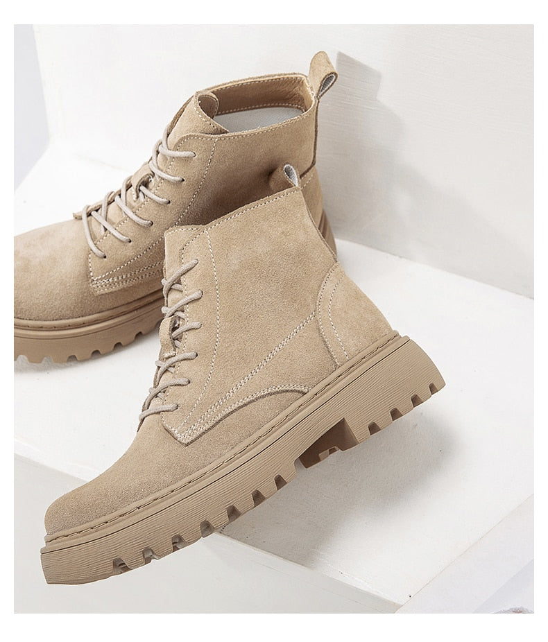 Women Suede Leather Ankle Boots