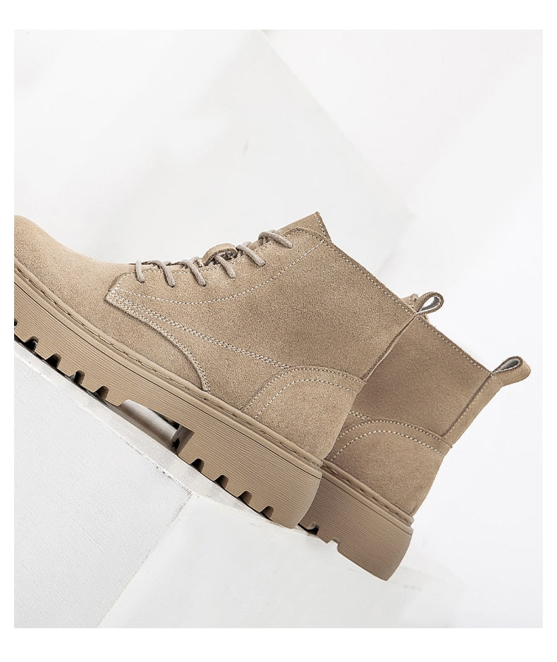 Women Suede Leather Ankle Boots