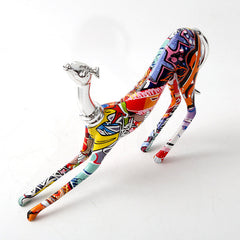 ArtZ® Greyhound Graffiti Painted Statue