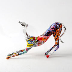 ArtZ® Greyhound Graffiti Painted Statue