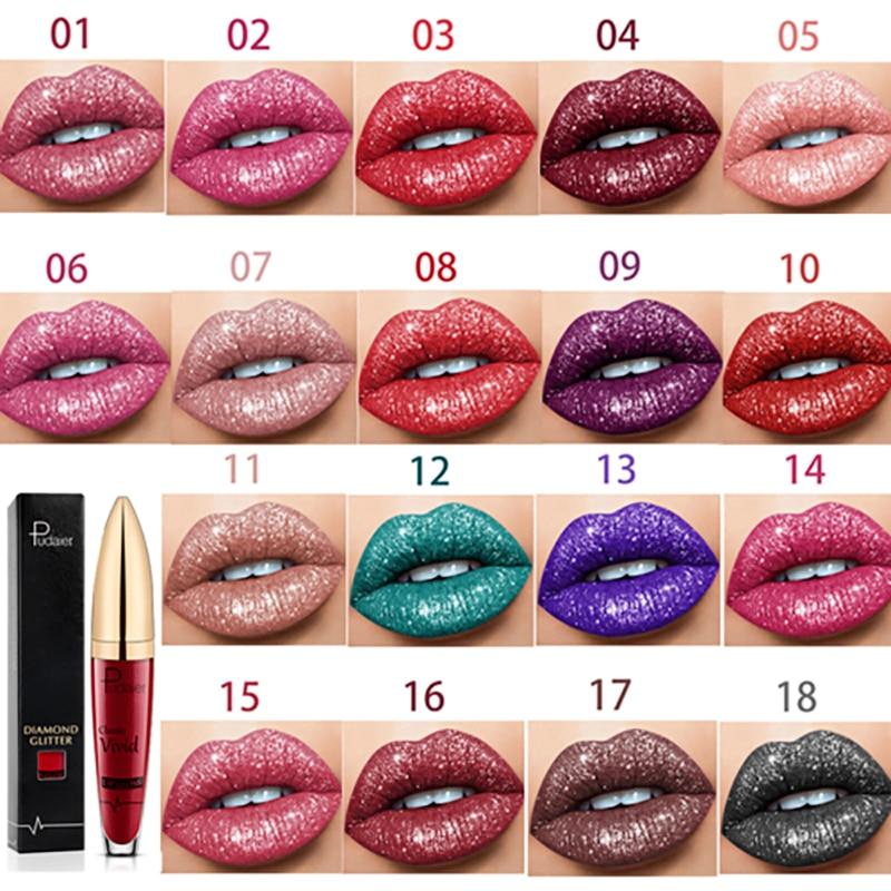 (HEIßER VERKAUF!!!) 18-Farben-Diamant-glänzender, langlebiger Lippenstift