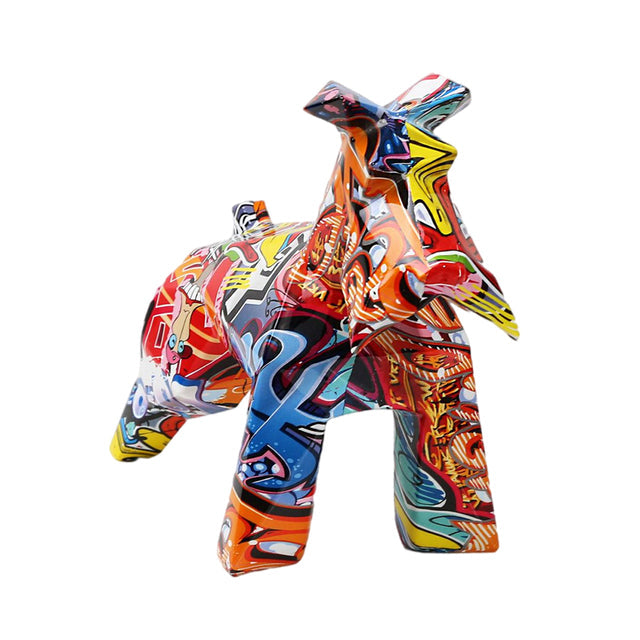 ArtZ® Schnauzer Graffiti Painted Statue