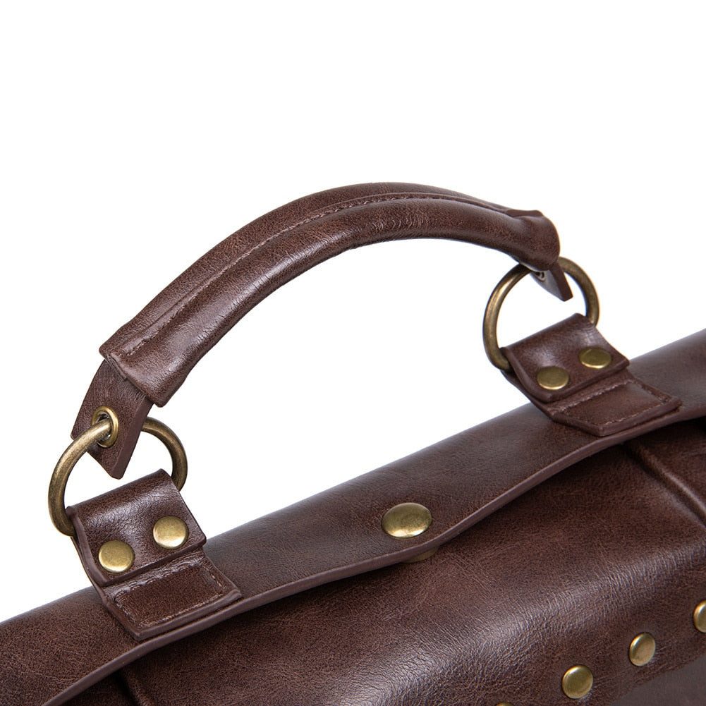 Steampunk Leather Messenger Bag