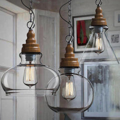 Thalia - Clear Glass Vintage Antique Hanging Light