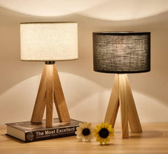 Lizbeth - Three Leg Wooden Base Lamp