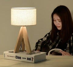 Lizbeth - Three Leg Wooden Base Lamp