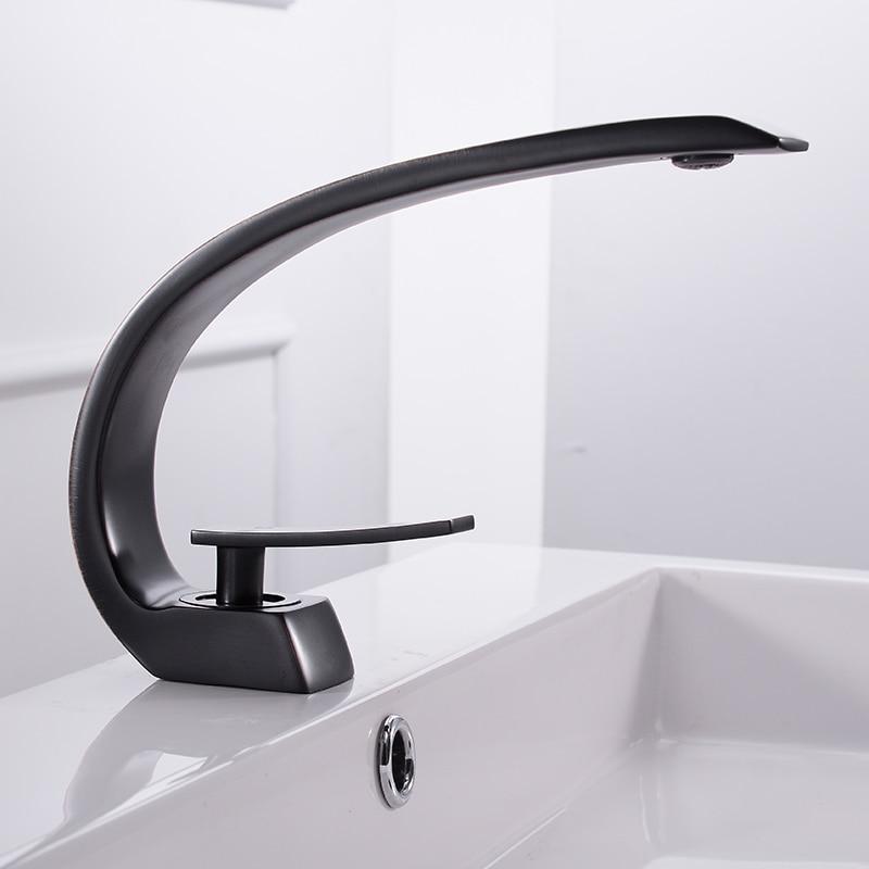 Modern Crane Design Single Handle Basin Faucet