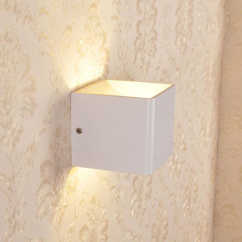 Moderne LED Up Down Cube Wandleuchte