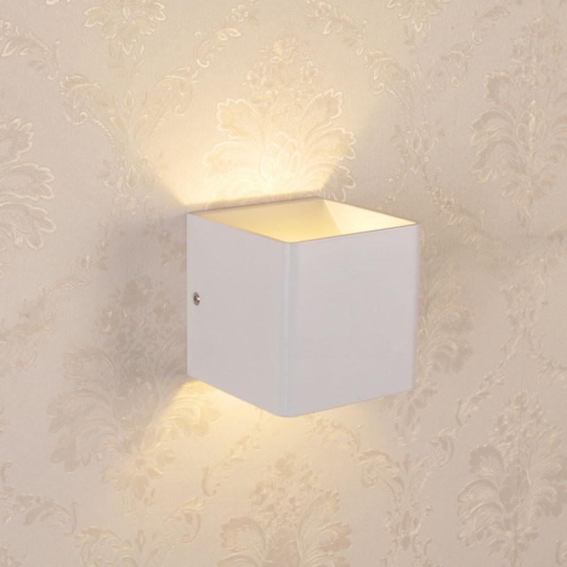 Moderne LED Up Down Cube Wandleuchte