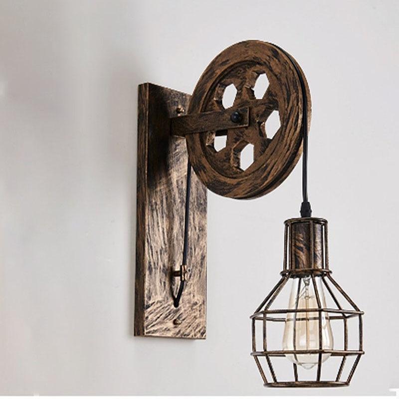 Loft - Industrial Vintage Pulley Wall Mounted Lamp