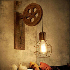 Loft - Industrial Vintage Pulley Wall Mounted Lamp