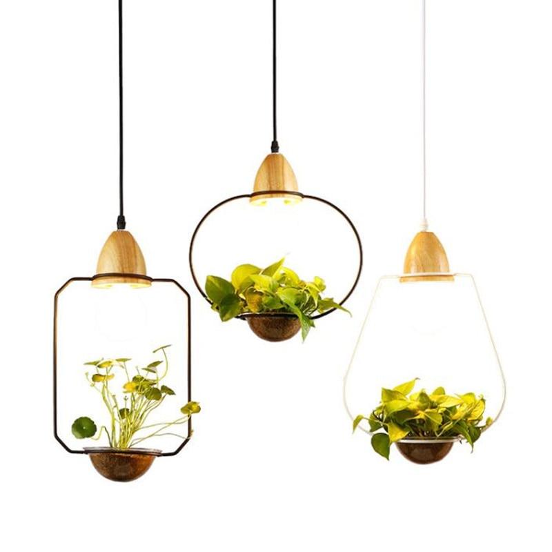 Zox - Modern Nordic Iron Pendant Planter Lamp