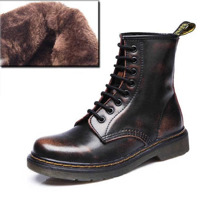 Winter Vintage Damen Martin Kampfstiefel