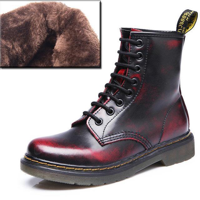 Winter Vintage Damen Martin Kampfstiefel