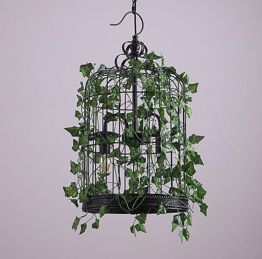 Emory - Vintage Industrial Bird Cage Hanging Lamp