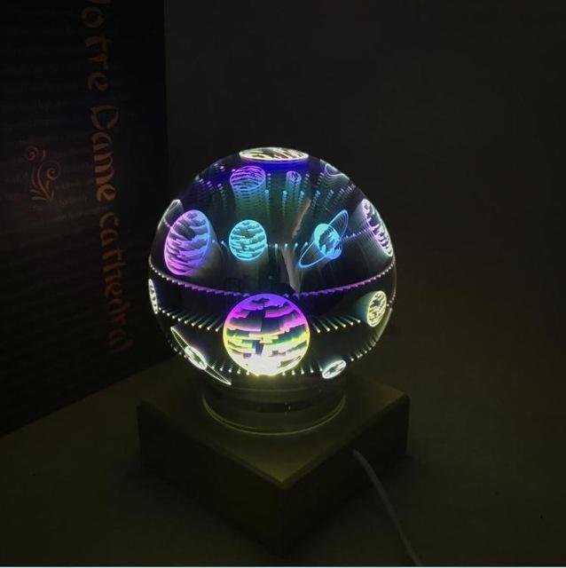 Modern Art-Deco Crystal Ball Night Light