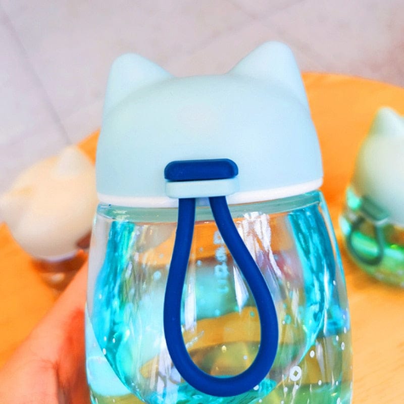 Kawaii Sakura Cat Small Water Bottle