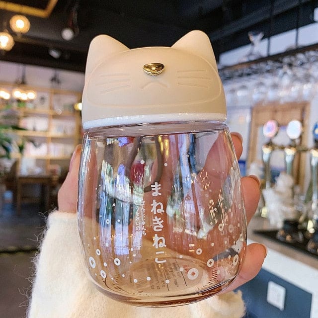 Kawaii Sakura Cat Small Water Bottle