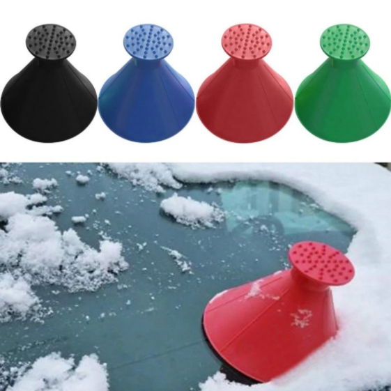 Ice Scraping Windshield Cone & Wiper Fluid Funnel