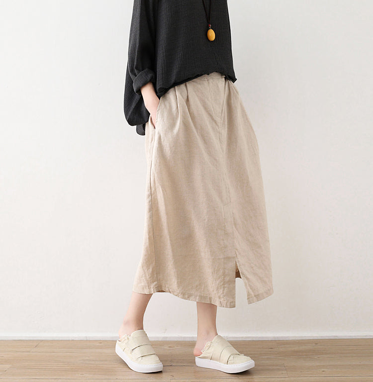 Casual Summer Women Skirts Women Skirts Women Linen Cotton Skirts ATM962320