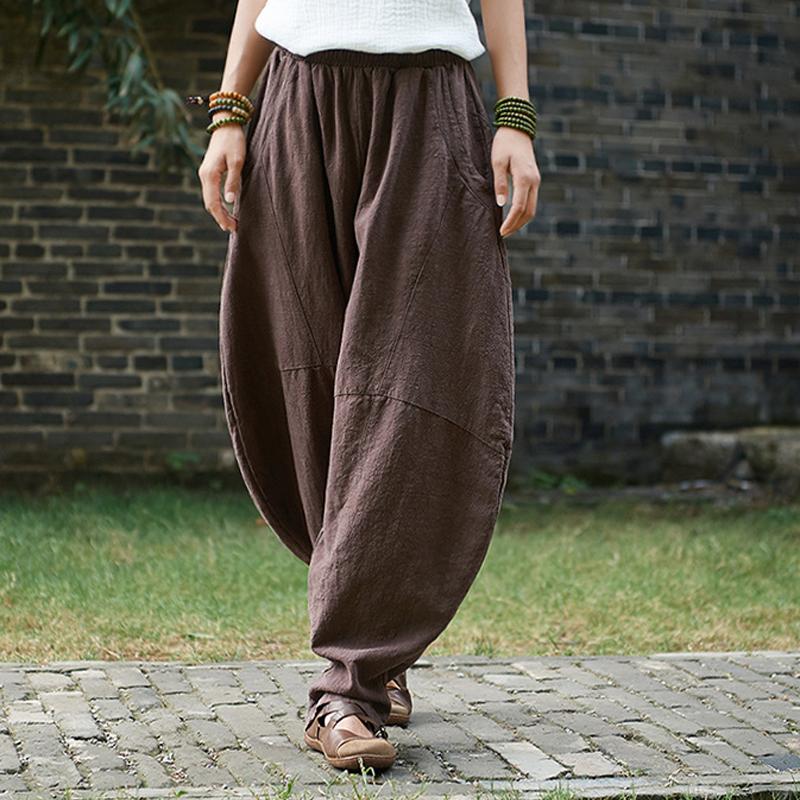 Spring And Summer Cotton Lantern Casual Pants