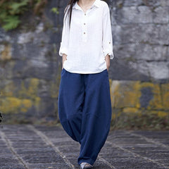 Spring And Summer Cotton Lantern Casual Pants