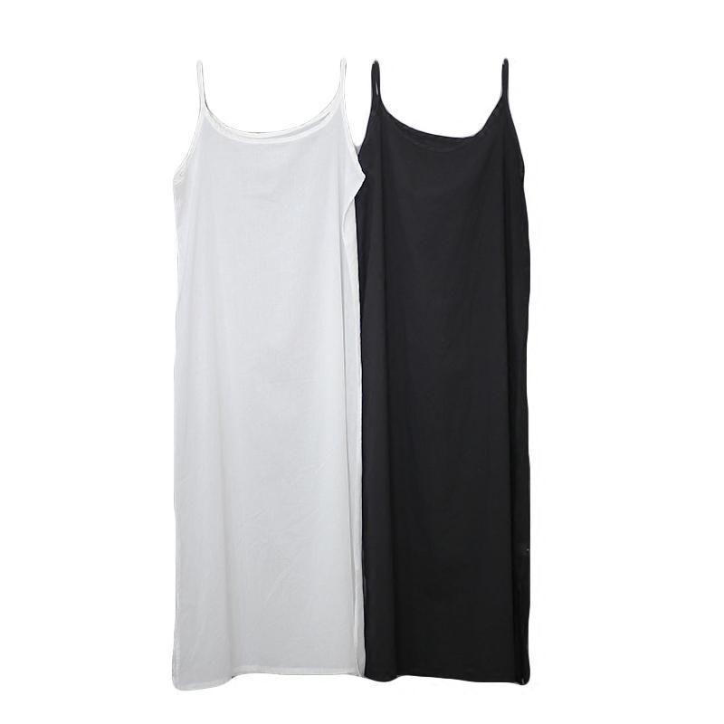 Spring And Summer Cotton Loose Simple Sleeveless Dress (Inside Wear)