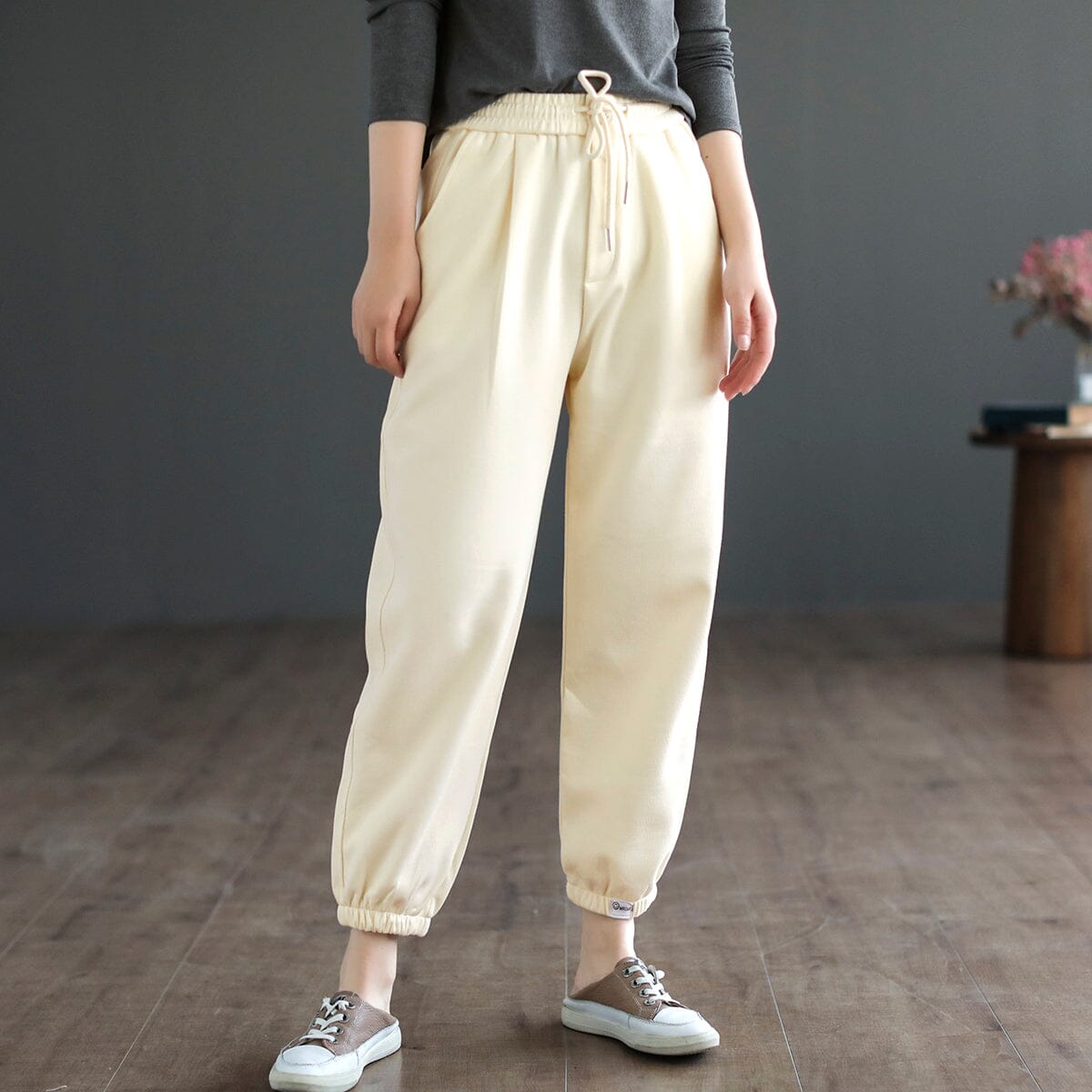 Frühlings-Casual-Fashion-Hose aus fester Baumwolle mit Kintmuster