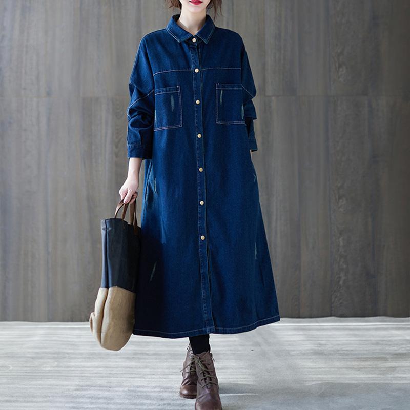 Spring Loose Casual Denim Dress