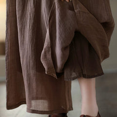 Spring Retro Cotton Linen Wide Leg Pants