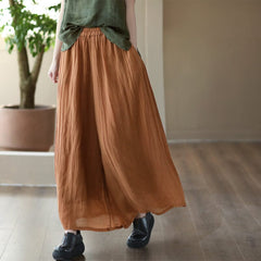 Spring Retro Cotton Linen Wide Leg Pants