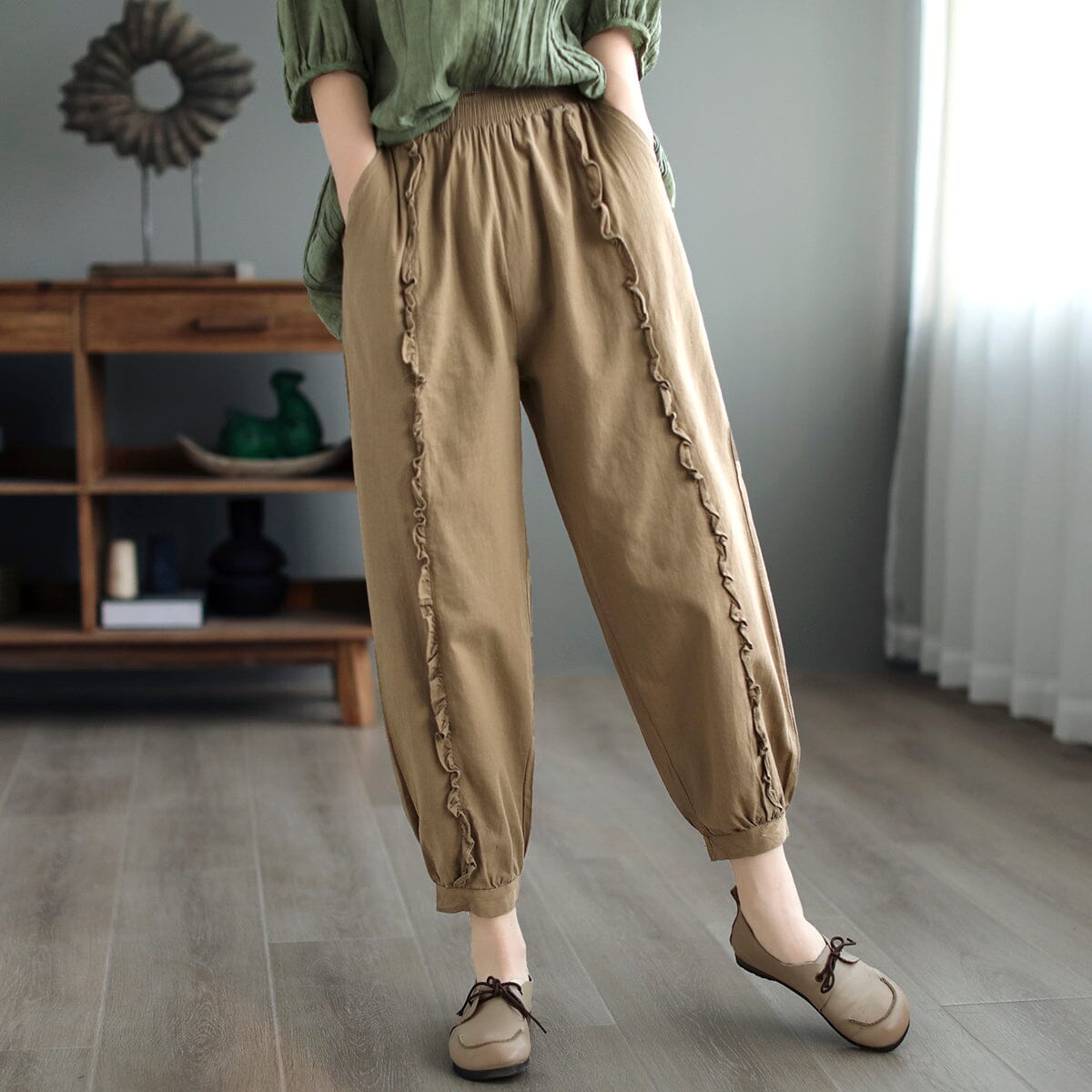 Spring Retro Loose Casual Cotton Linen Pants